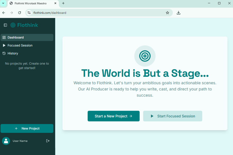 Flothink application interface